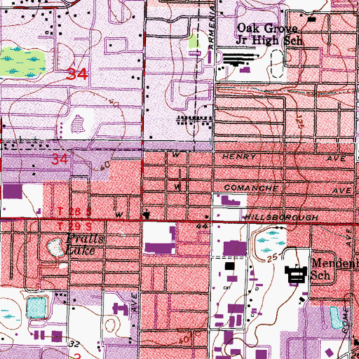 Topographic Map of Bour Lands, FL