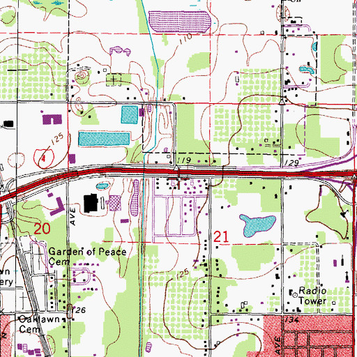 Topographic Map of Bracewell Heights, FL