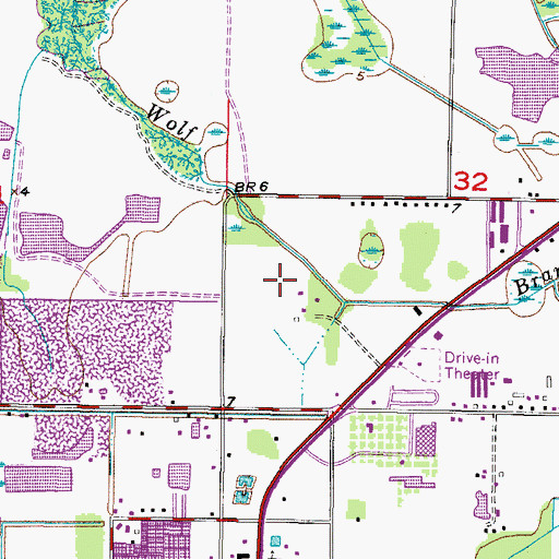 Topographic Map of Braemar, FL