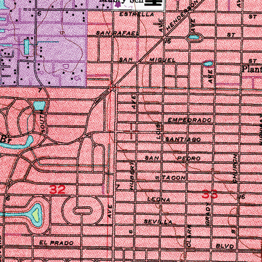 Topographic Map of House of Hope Church, FL
