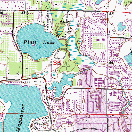 Topographic Map of Idlewild Baptist Church, FL