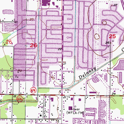 Topographic Map of Iglesia Christiana de Avivamiento Assembly of God, FL