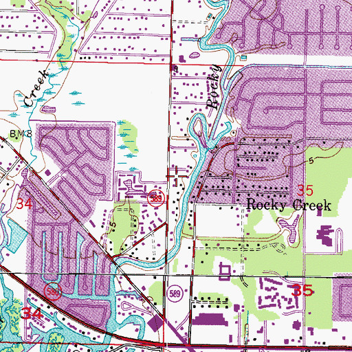 Topographic Map of Iglesia de Dios Camino al Cielo, FL