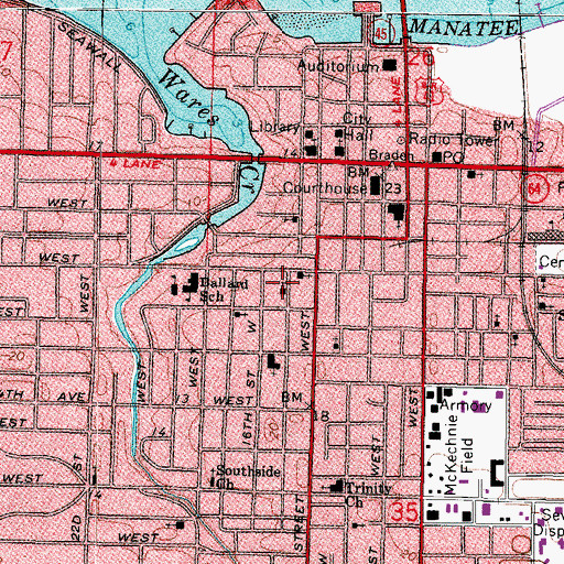 Topographic Map of Iglesia de Dios Nueva Vida, FL