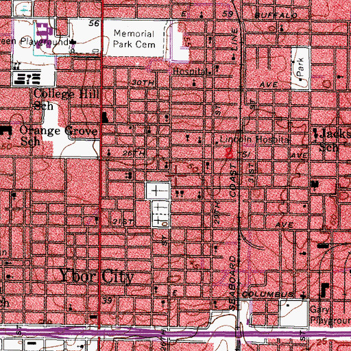 Topographic Map of Kingdom of God and Christ Church, FL