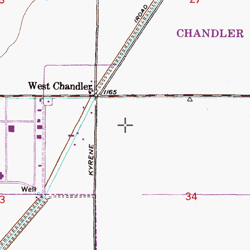 Topographic Map of Crestview, AZ