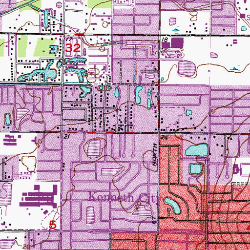 Topographic Map of La Roca Church of God, FL