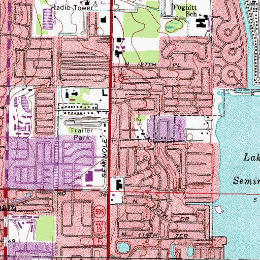 Topographic Map of Lighthouse Baptist Church, FL