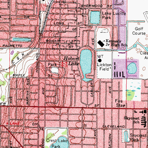 Topographic Map of Living Bread Church International, FL