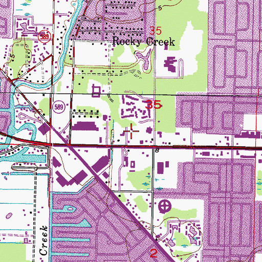 Topographic Map of Lutheran Church of Our Saviour, FL
