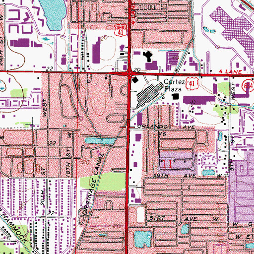 Topographic Map of Manasota Christian Chapel, FL
