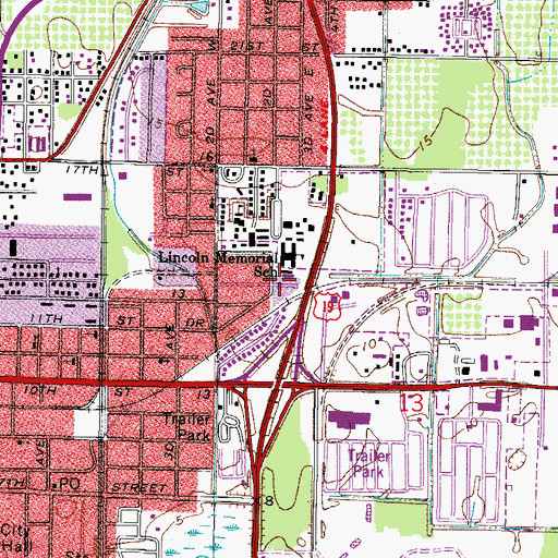 Topographic Map of Miracle Hole Church, FL