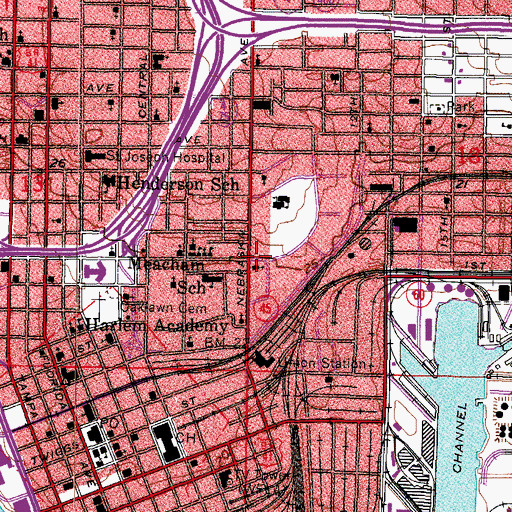 Topographic Map of Mount Moriah Primitive Baptist Church, FL