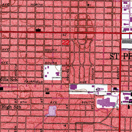 Topographic Map of Mount Pilgrim Missionary Baptist Church, FL