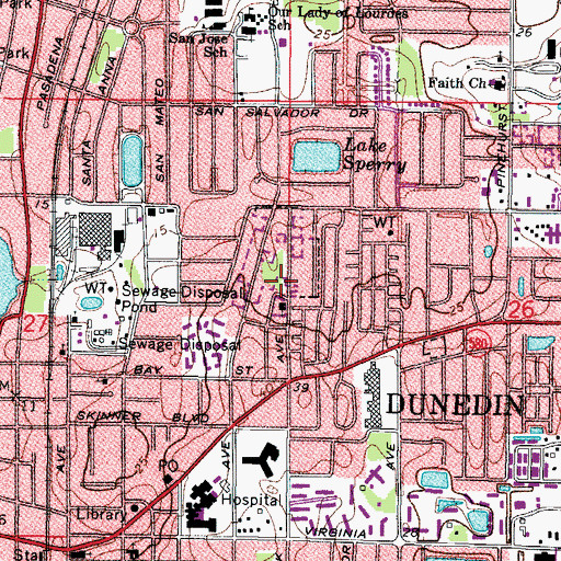 Topographic Map of New Life Church, FL