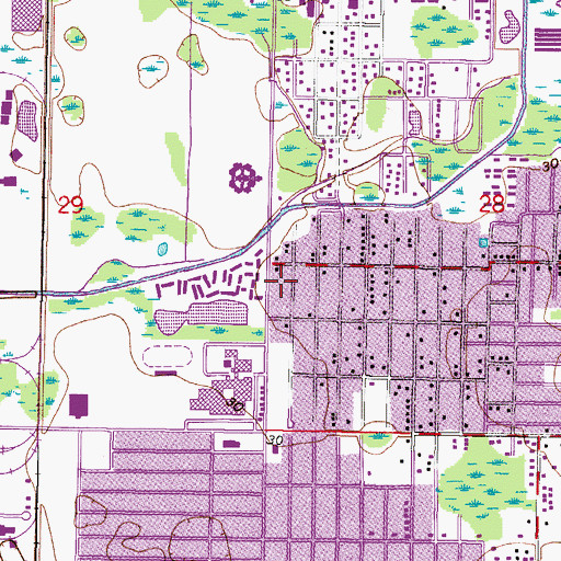 Topographic Map of New Life Church of God, FL