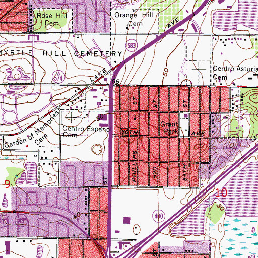 Topographic Map of New Life Holiness Church, FL
