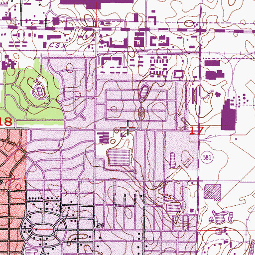 Topographic Map of New Life Tabernacle United Pentecostal Church, FL