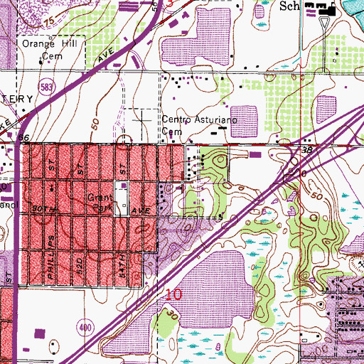 Topographic Map of New Mount Silla Missionary Baptist Church, FL