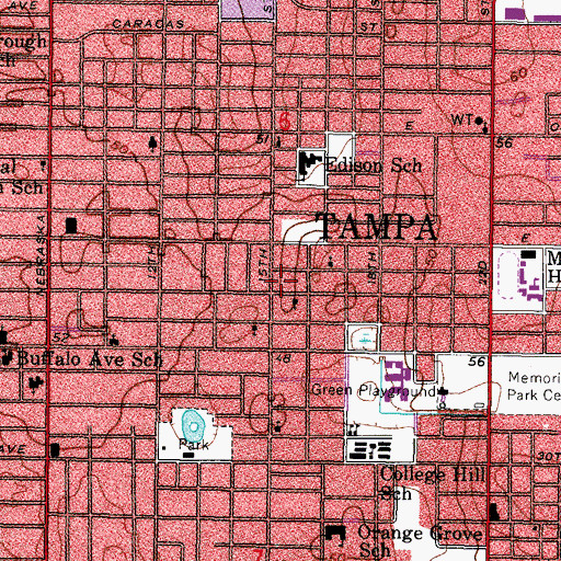 Topographic Map of New Rising Star Church, FL