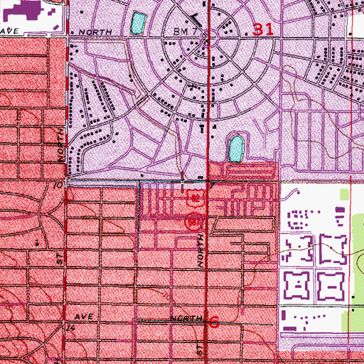 Topographic Map of Northeast Christian Church, FL