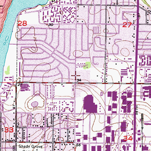 Topographic Map of Northside Church of Christ, FL