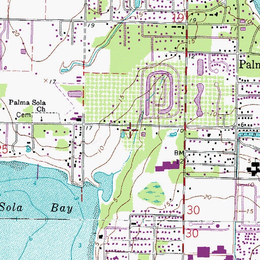 Topographic Map of Northwest Baptist Church, FL