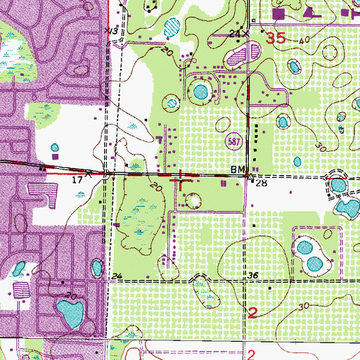Topographic Map of Oasis Christian Fellowship Church, FL