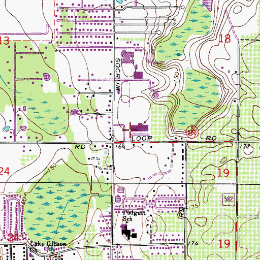 Topographic Map of Our Savior Lutheran Church, FL