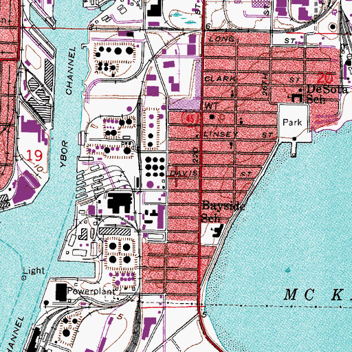 Topographic Map of Palmetto Tampa Spanish Seventh Day Adventist Church, FL