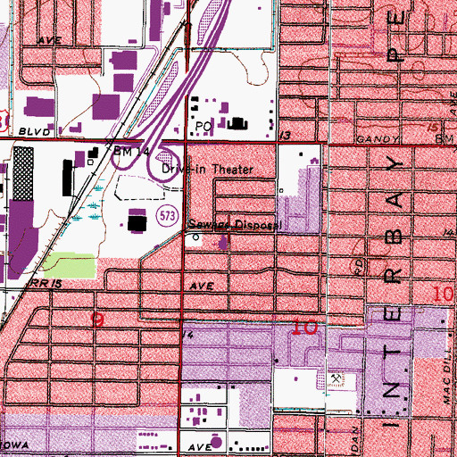 Topographic Map of Peninsular Christian Church, FL