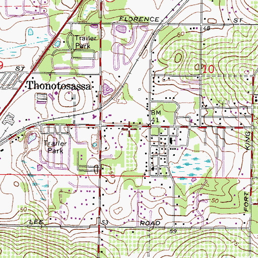 Topographic Map of People for Christ Ministries, FL
