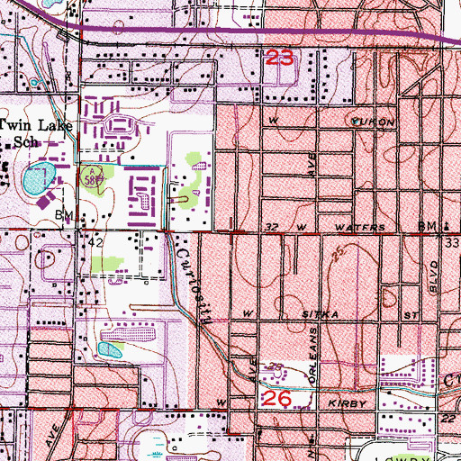 Topographic Map of Rainbow Ministries Church of God in Christ, FL