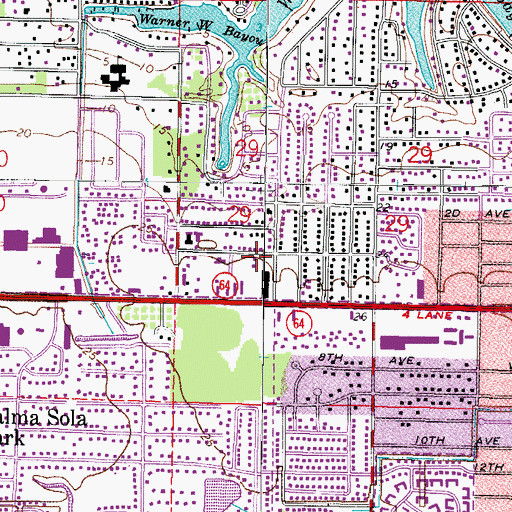 Topographic Map of Redeemer Lutheran Church, FL