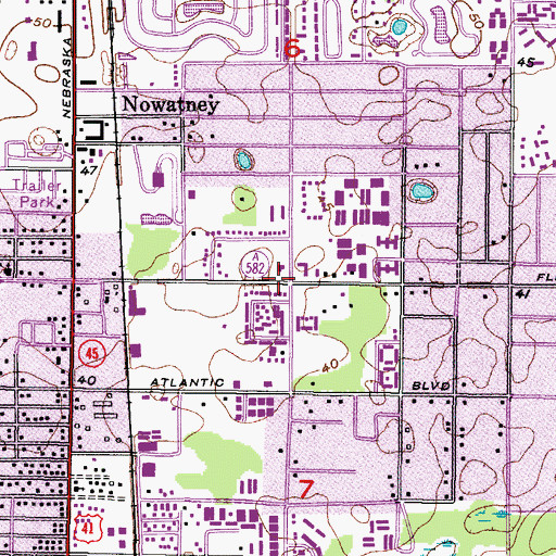 Topographic Map of Rehoboth Faith Cathedral, FL