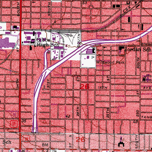 Topographic Map of Royal Community Holiness Church, FL