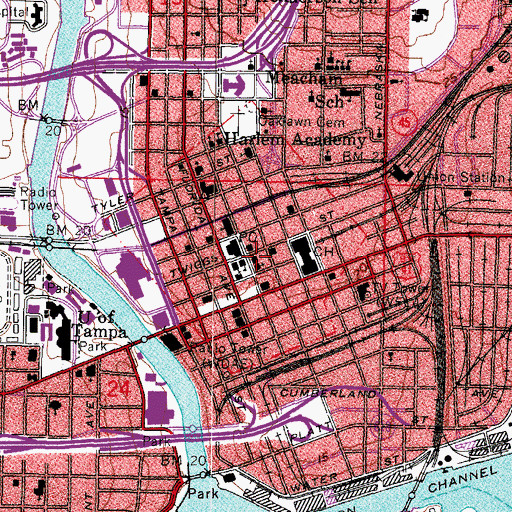 Topographic Map of Sacred Heart Church, FL