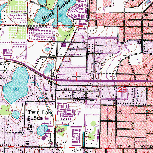 Topographic Map of Saint George Coptic Orthodox Church, FL