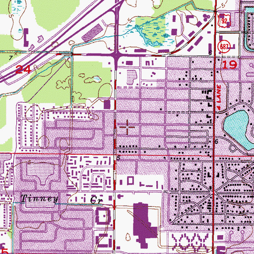 Topographic Map of Saint James United Methodist Church, FL