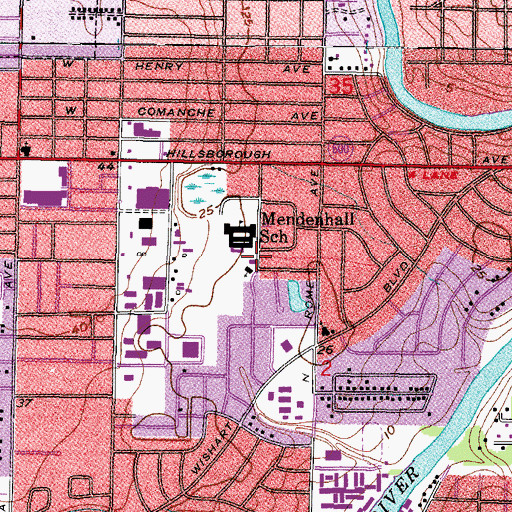 Topographic Map of Saint Johns United Methodist Church, FL