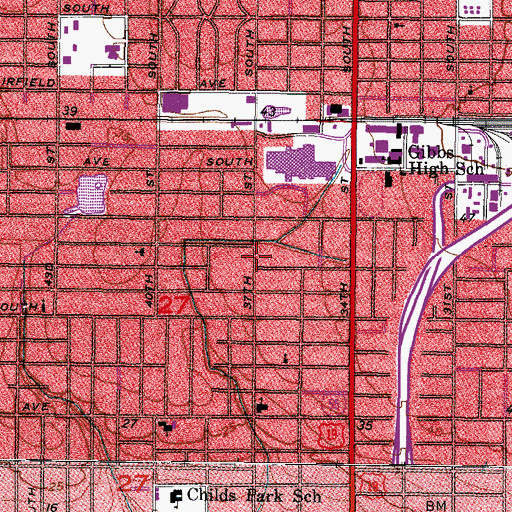 Topographic Map of Saint Mark Missionary Baptist Church, FL