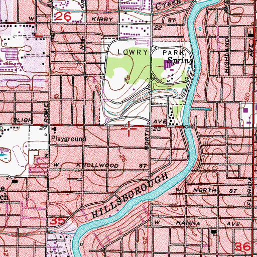 Topographic Map of Salvation Army Church, FL