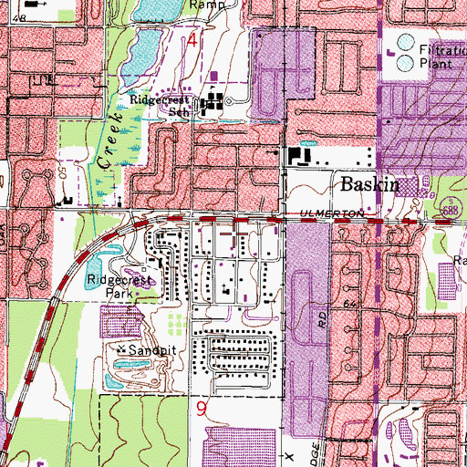 Topographic Map of Shiloh Missionary Baptist Church, FL