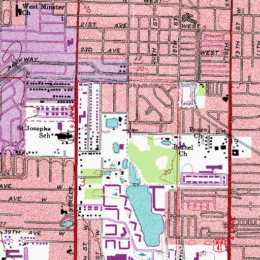 Topographic Map of Solid Rock Family Church, FL