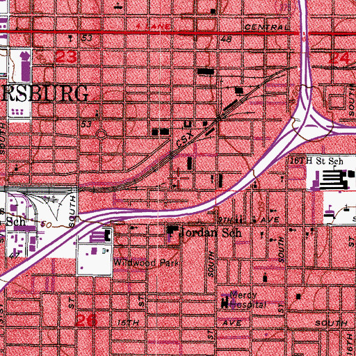 Topographic Map of Souls Harvest Fellowship Church, FL