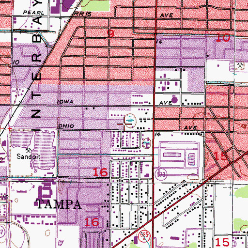 Topographic Map of Southside Baptist Church, FL