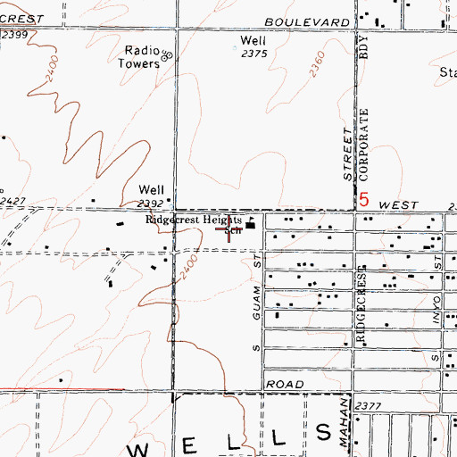 Topographic Map of Faller Elementary School, CA