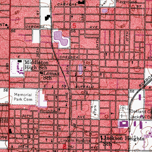 Topographic Map of Spring of Life Church, FL