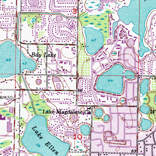 Topographic Map of Tampa Covenant Church, FL