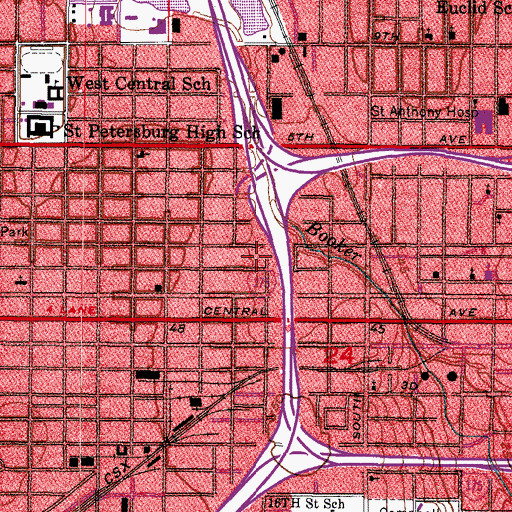Topographic Map of Temple of the Living God, FL